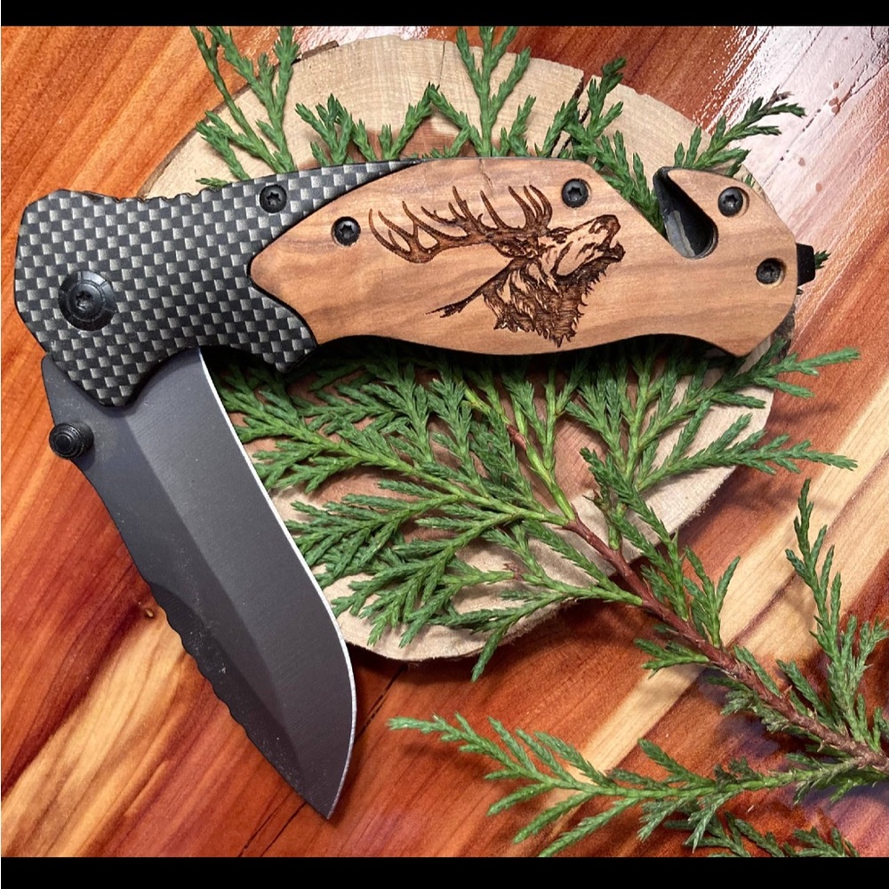 NWT Quail Tail Laser Elk Bugle Gift Set With Box